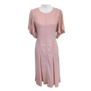 By Anthropologie Modern Sheer Midi Dress Pink Size 6